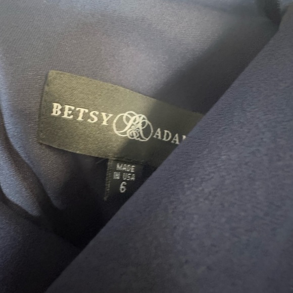 BETSY ADAM MADELINE" LONG SCUBA CREPE OFF THE SHOULDER DROP DRESS SIZE 6 B1586 - Picture 6 of 6